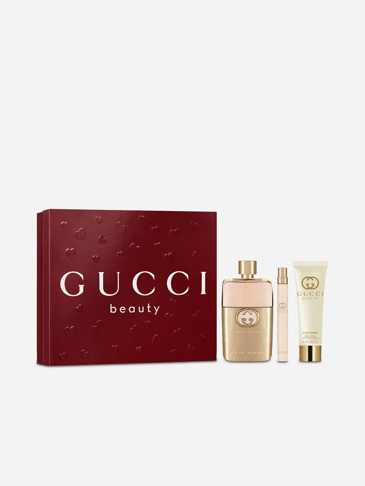 Gucci Mens Guilty Pour Femme Perfume Eau de Parfum Trio Gift Set