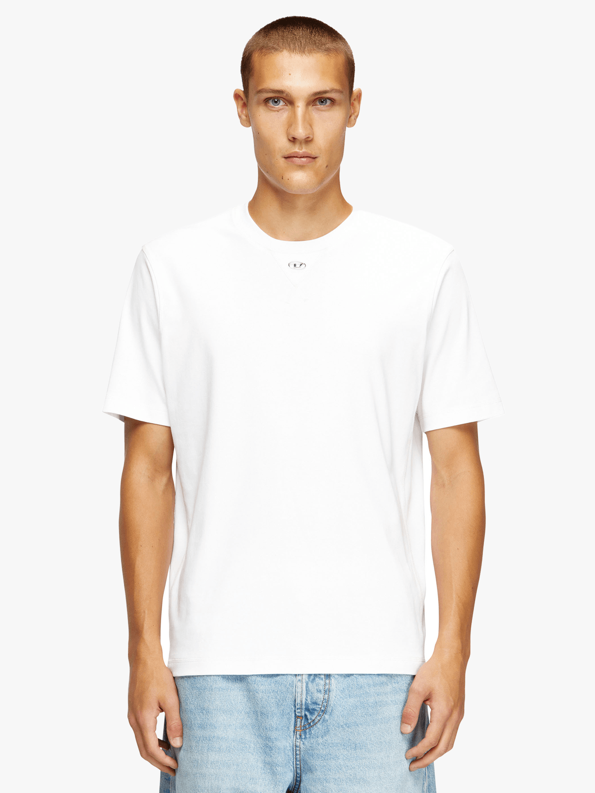 Diesel Mens T-Madjust Regular T-Shirt  In White