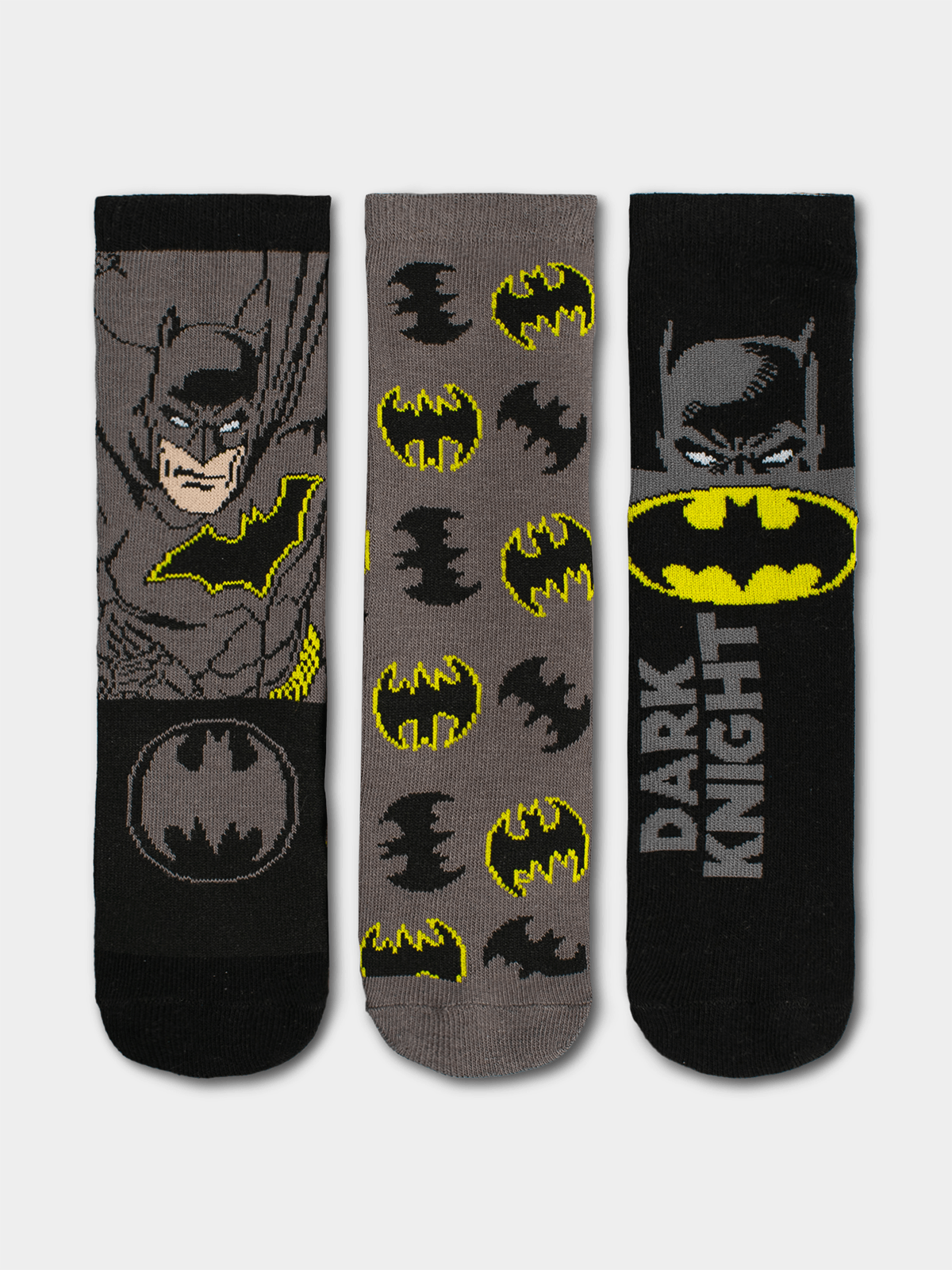 Boys 3 Pack Anklet Socks Batman Black 9 - 12 Years