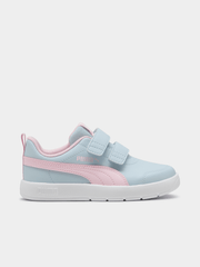 Puma Girls Courtflex V3 V Ps Sneakers In Grey And Pink