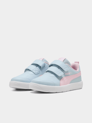 Puma Girls Courtflex V3 V Ps Sneakers In Grey And Pink