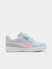 Puma Girls Courtflex V3 V Ps Sneakers In Grey And Pink
