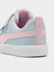 Puma Girls Courtflex V3 V Ps Sneakers In Grey And Pink