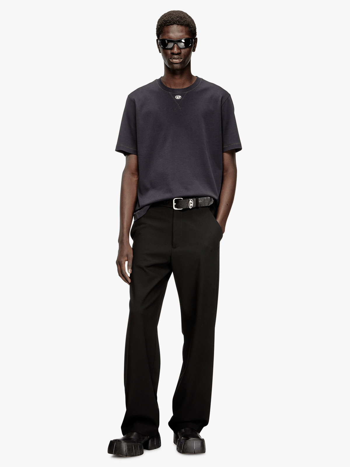 Diesel Mens T-Adjust TR Regular T-Shirt In Black