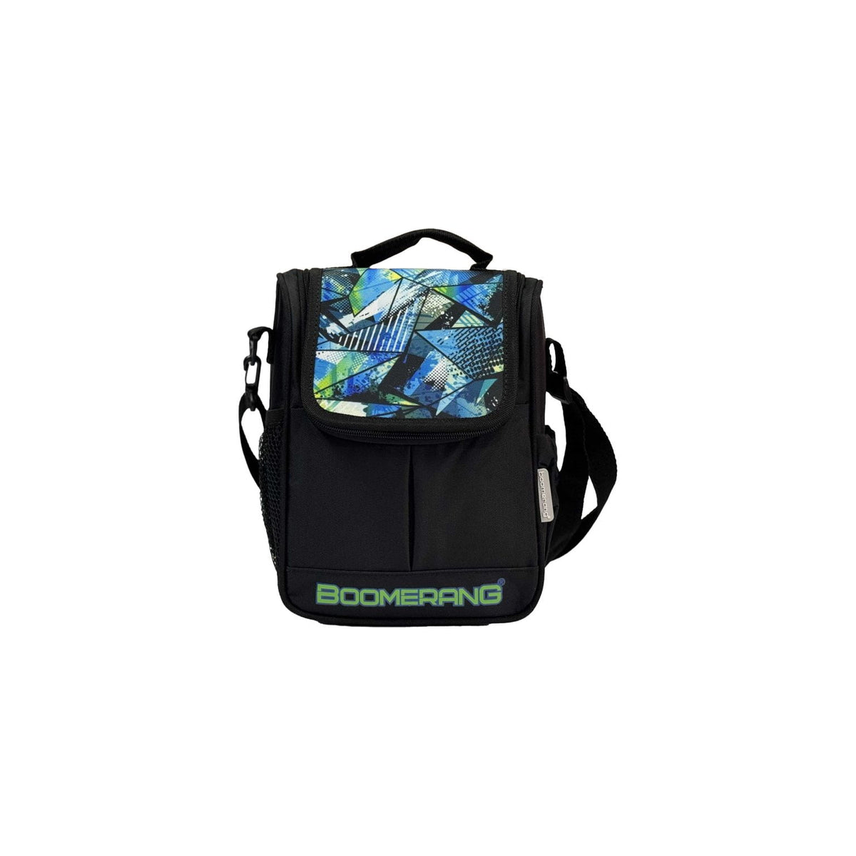 Boomerang N-8425 Upright Printed Fabric Cooler Bag Black/Blue