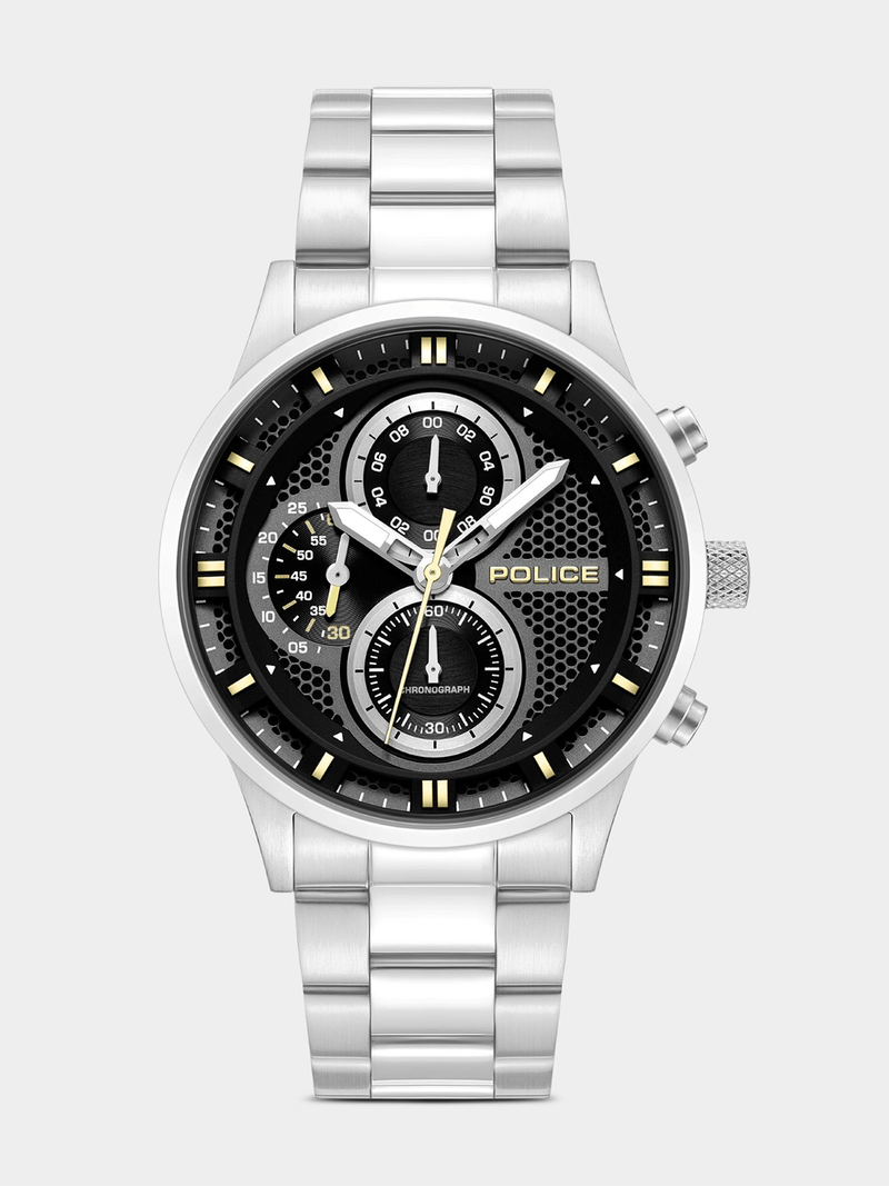 Police Mens Levuka Watch In Silver