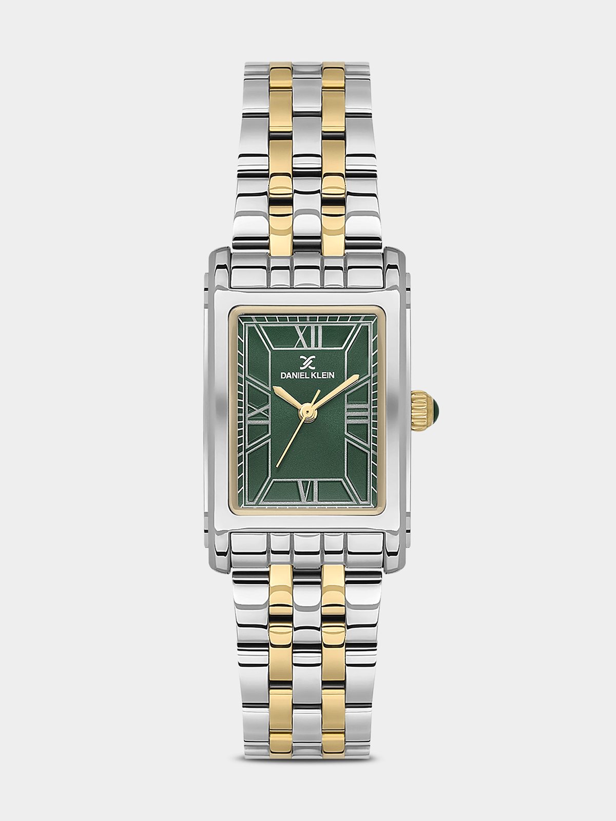 Daniel Klein Green Dial  Square Watch For Women