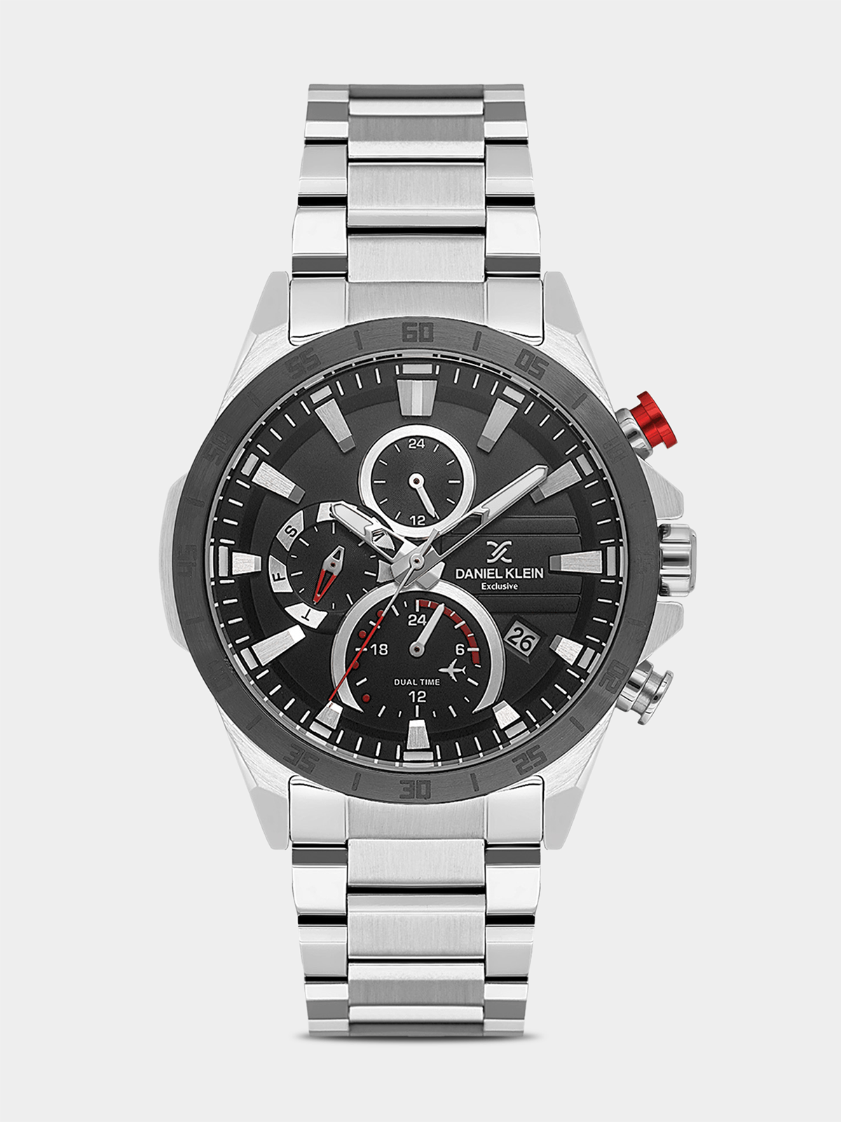 Daniel Klein Black Dial Chrono Watch For Men