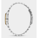Daniel Klein Ladies Emerald Dial Watch Silver & Gold