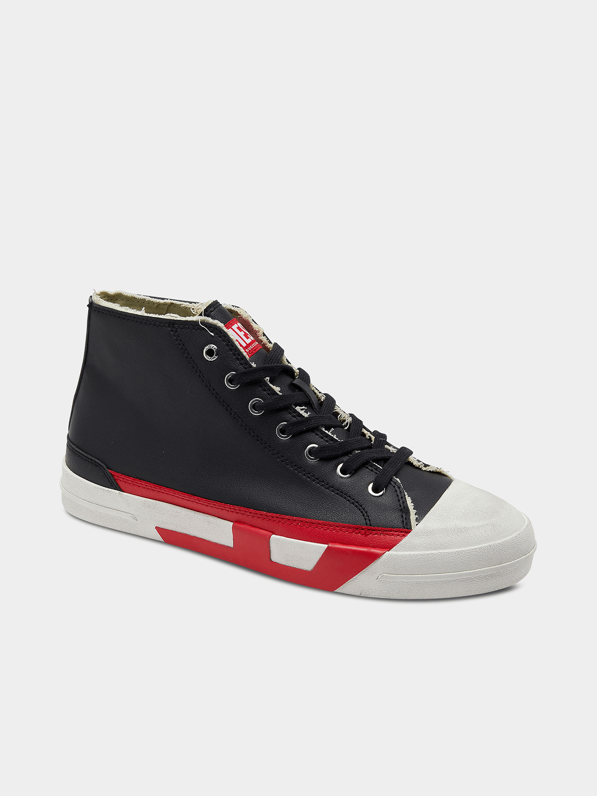 Diesel Mens S-D-Verse Mid Ii Sneakers In Black/Chinese Red