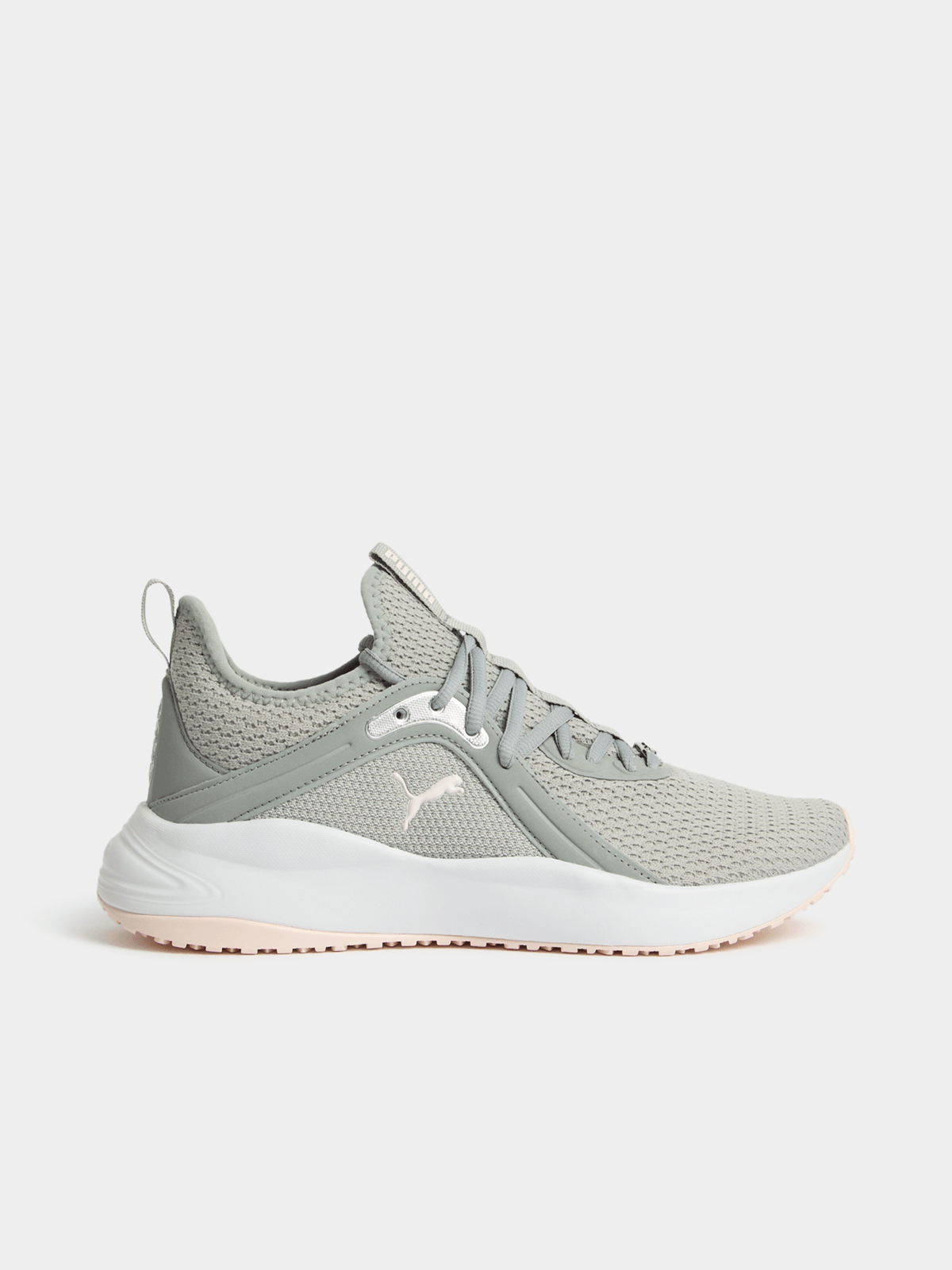 Puma Womens Softride Karma Animal Shoes In Gray Echo/Jasmine Flowers