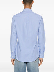 Polo Mens Non Iron Gingham Check Shirt In Blue