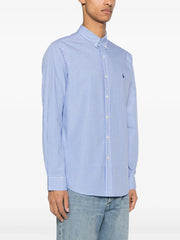 Polo Mens Non Iron Gingham Check Shirt In Blue