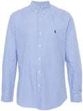 Polo Mens Non Iron Gingham Check Shirt In Blue