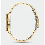 Daniel Klein Ladies Silver Dial Watch In Gold