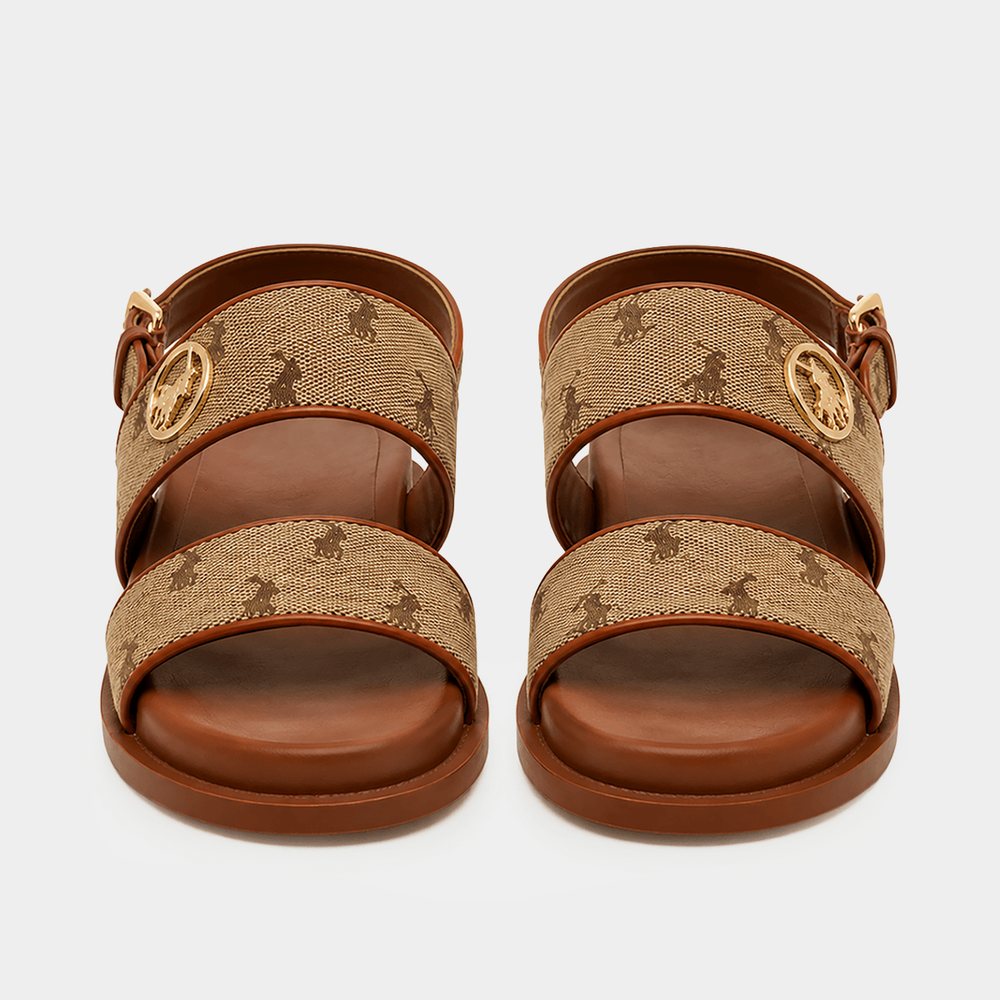 Polo 0078842 Ladies Jacquard Moulded Trim Sandal Stone