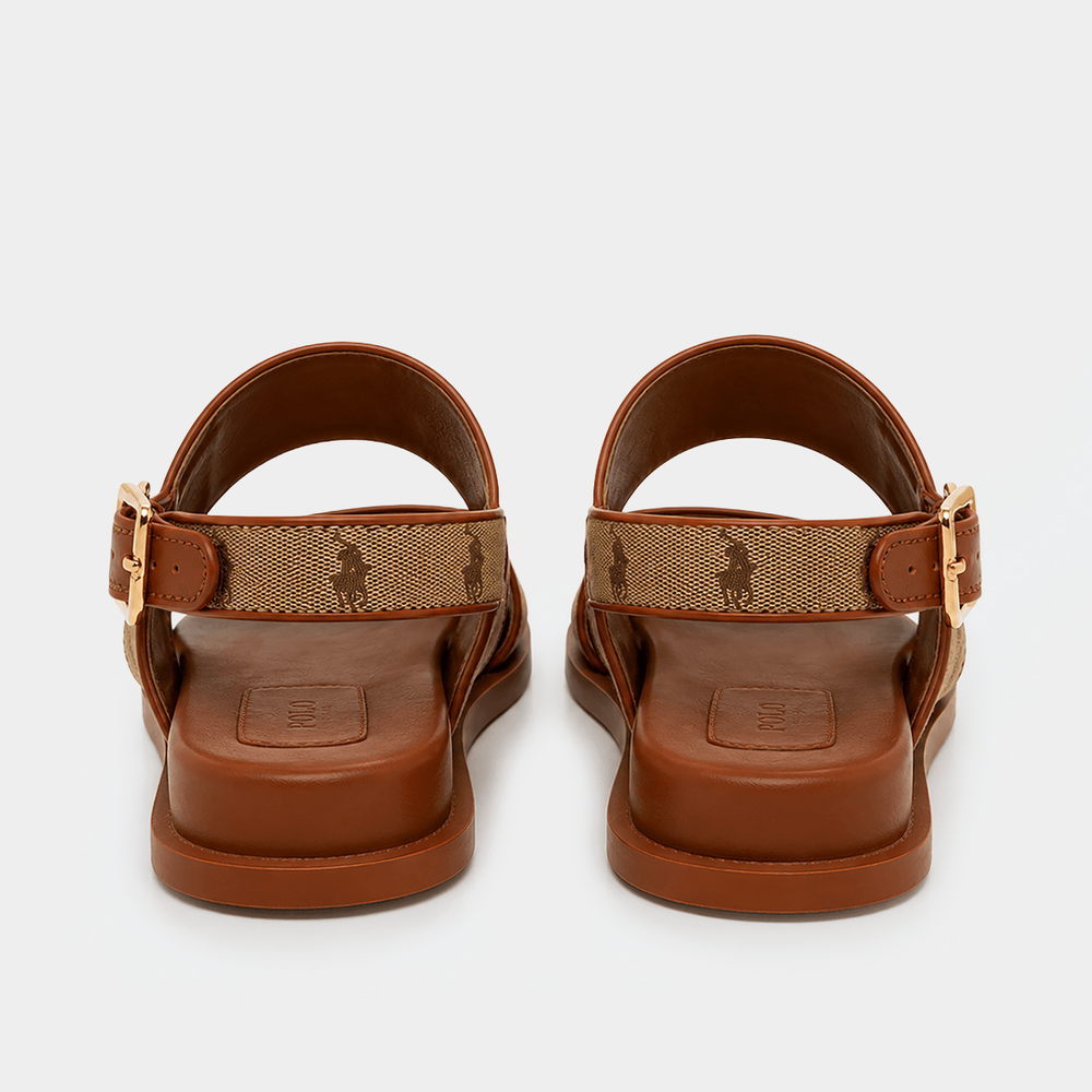 Polo 0078842 Ladies Jacquard Moulded Trim Sandal Stone