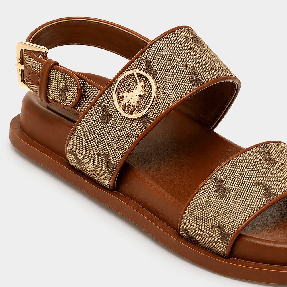 Polo 0078842 Ladies Jacquard Moulded Trim Sandal Stone