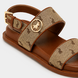 Polo 0078842 Ladies Jacquard Moulded Trim Sandal Stone