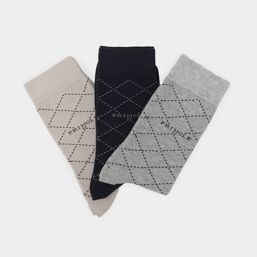Pringle Mens Liam 3 Packs Socks In Multi