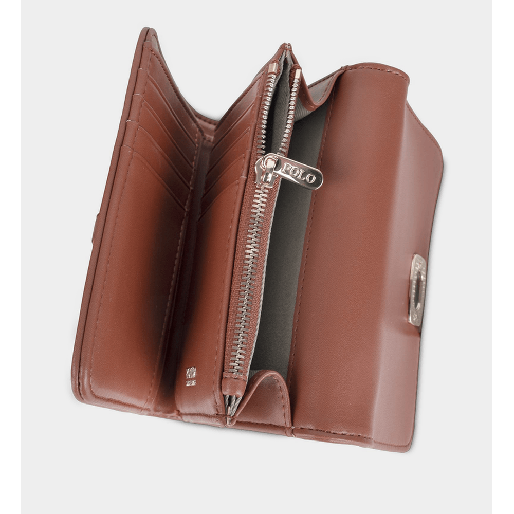 Polo Womens Encore Smalls Medium Trifold Purse In Camel