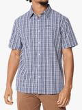 Jeep Mens M Check Shirt In Navy & Chalk