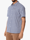 Jeep Mens M Check Shirt In Navy & Chalk