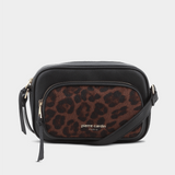 Pierre Cardin Womens Leopard Cherie Structured Bag In Black Multi