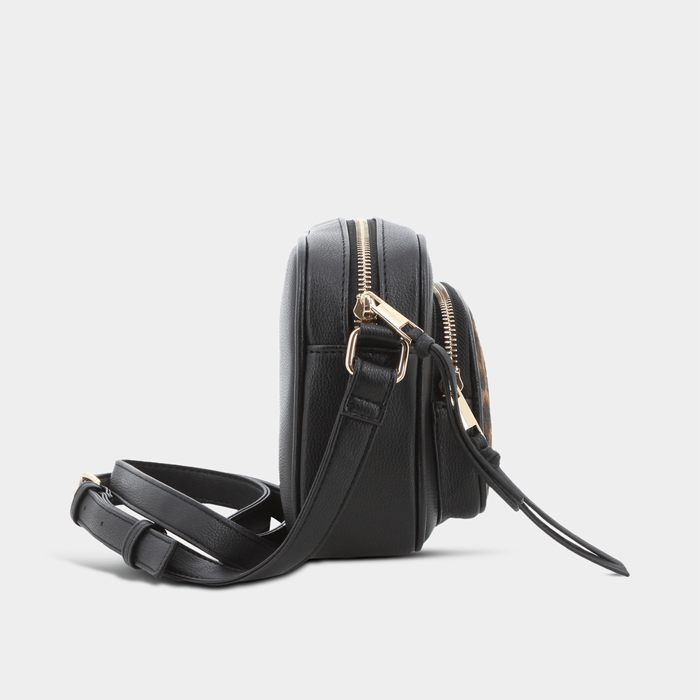 Pierre Cardin Womens Leopard Cherie Structured Bag In Black Multi