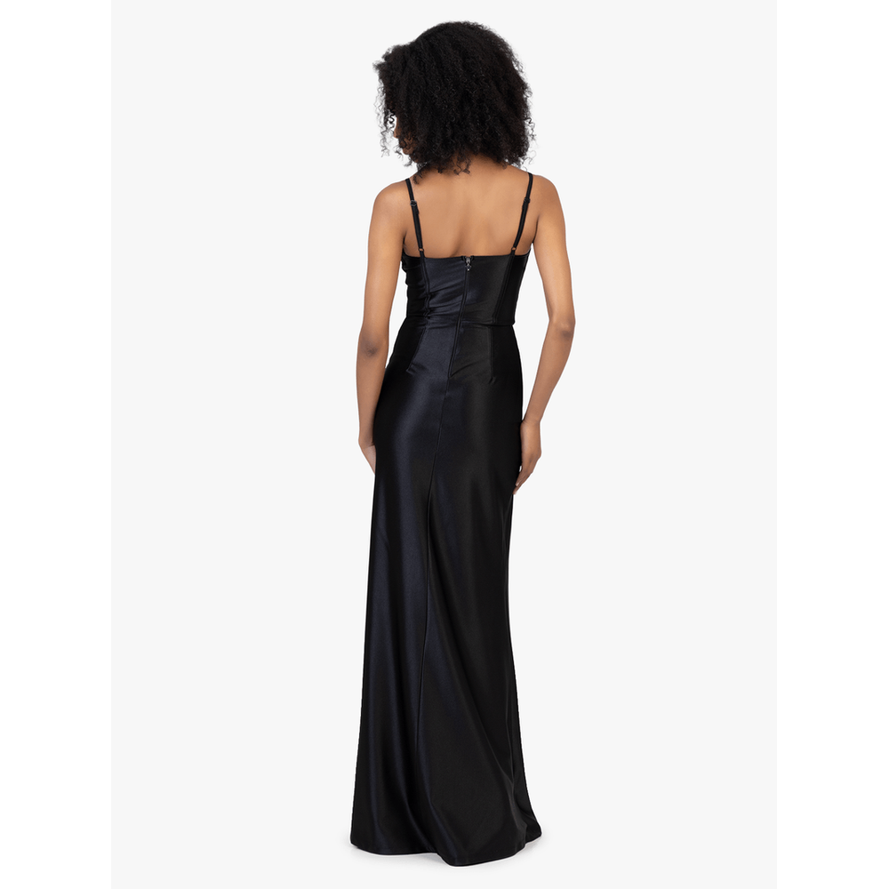 Sissy Boy Maxi Dress With Cowl Neckline Lace In Black