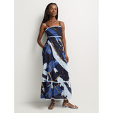 Izabel London Strappy Printed Dress In Blue