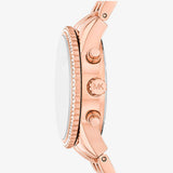Micheal Kors Womens Ritz Chronograph Stainless Steel Watch In Rose Gold