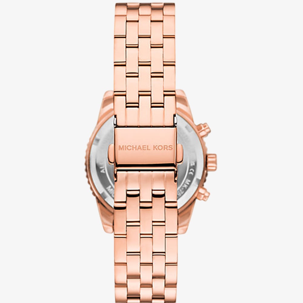 Micheal Kors Womens Ritz Chronograph Stainless Steel Watch In Rose Gold