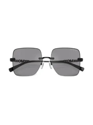 Michael Kors Womens Geometric Rimless Sunglasses In Black
