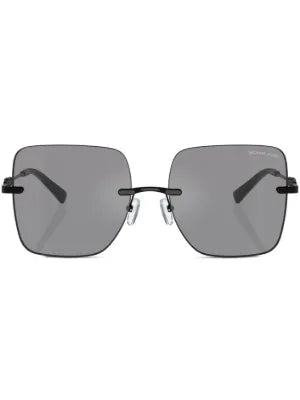 Michael Kors Womens Geometric Rimless Sunglasses In Black