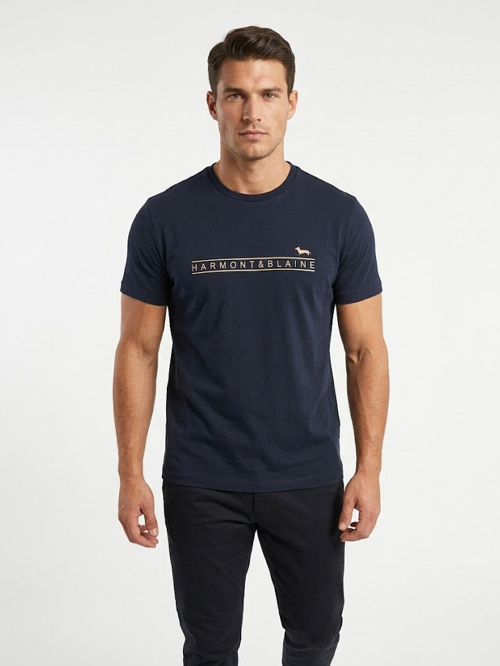Harmont & Blaine Mens T-shirt In Navy