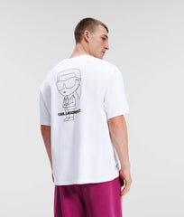 Karl Lagerfeld 236M1700 Ikonik 2.0 Outline T-Shirt White