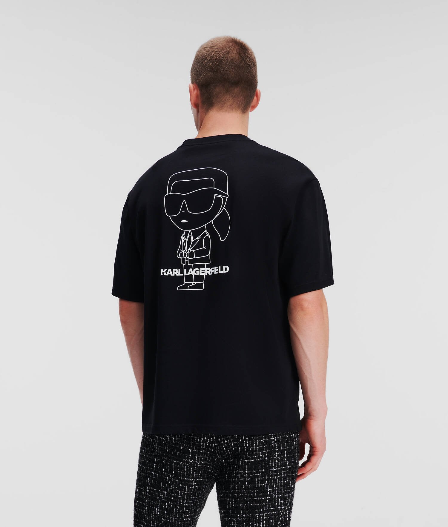 Karl Lagerfeld 236M1700 Ikonik 2.0 Outline T-Shirt Black