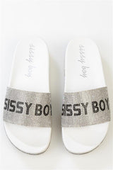 Sissyboy Sh921 Ladies Bling Slides White