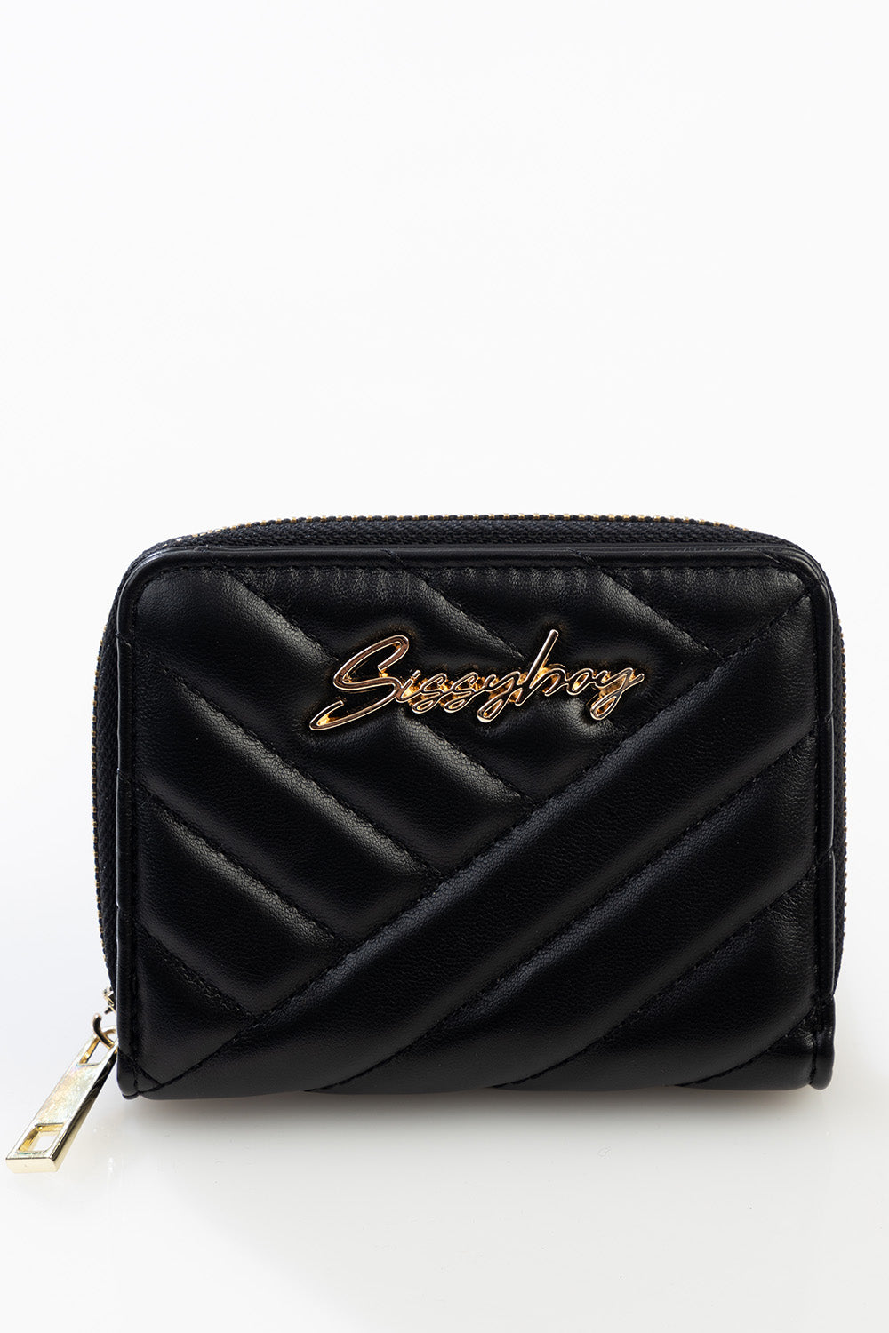 Sissyboy Bg460 Mini Quilted Zip Around Purse Black