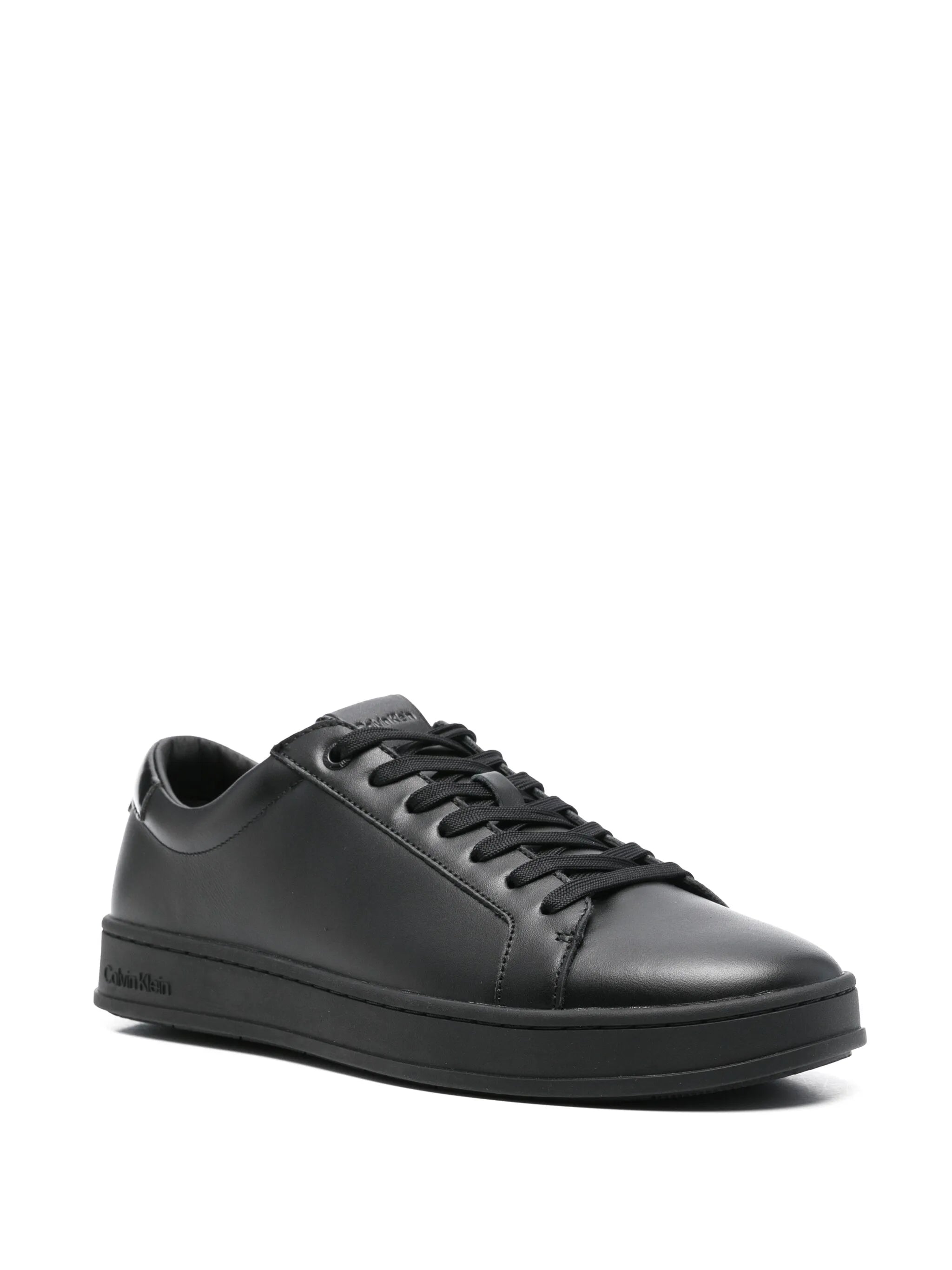 Calvin Klein Mens Low Top Lace Up Shoes In Black