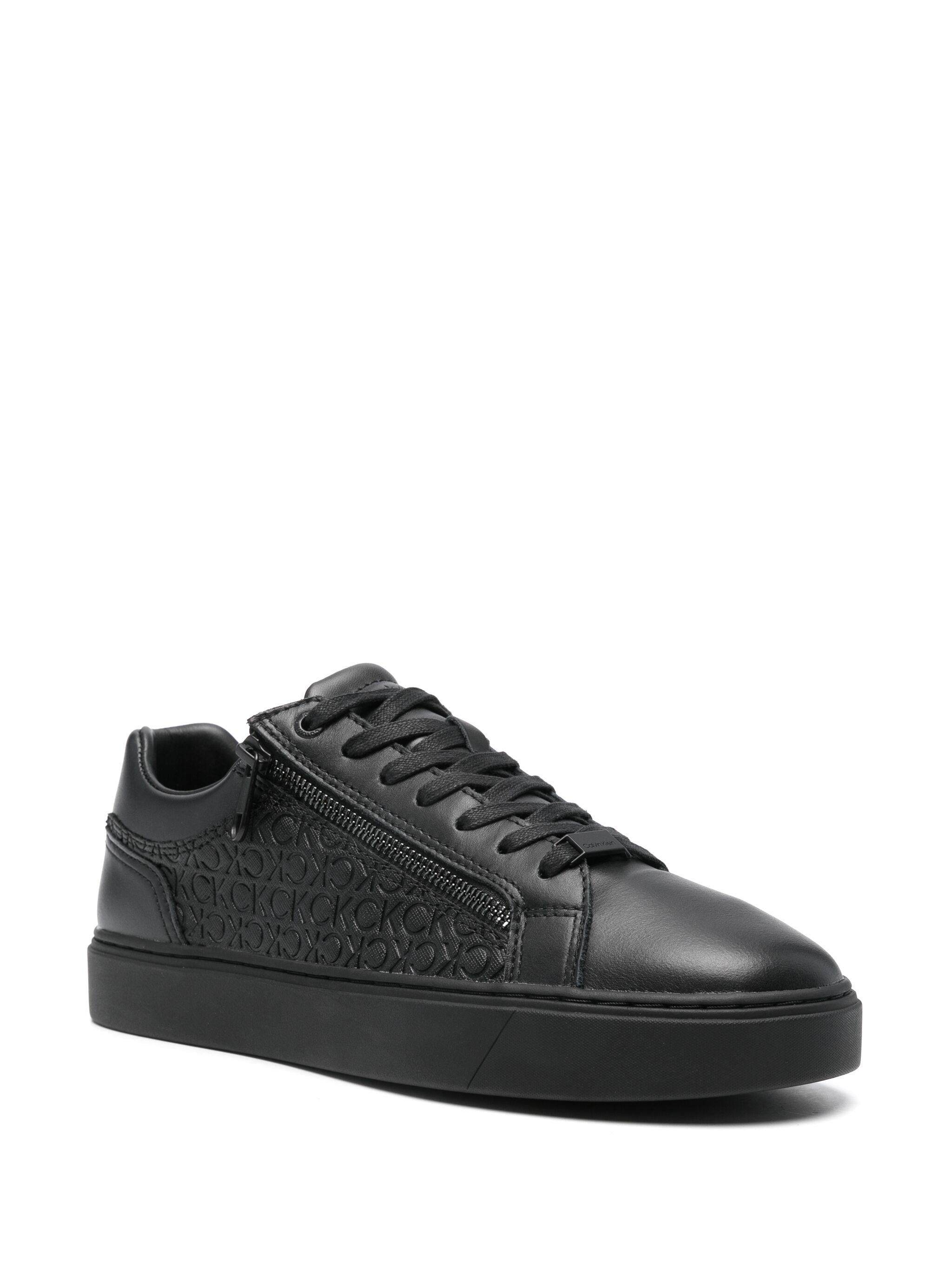 Calvin Klein Hm014960 Mens Ftw Low Lace Up W/ Zip Black