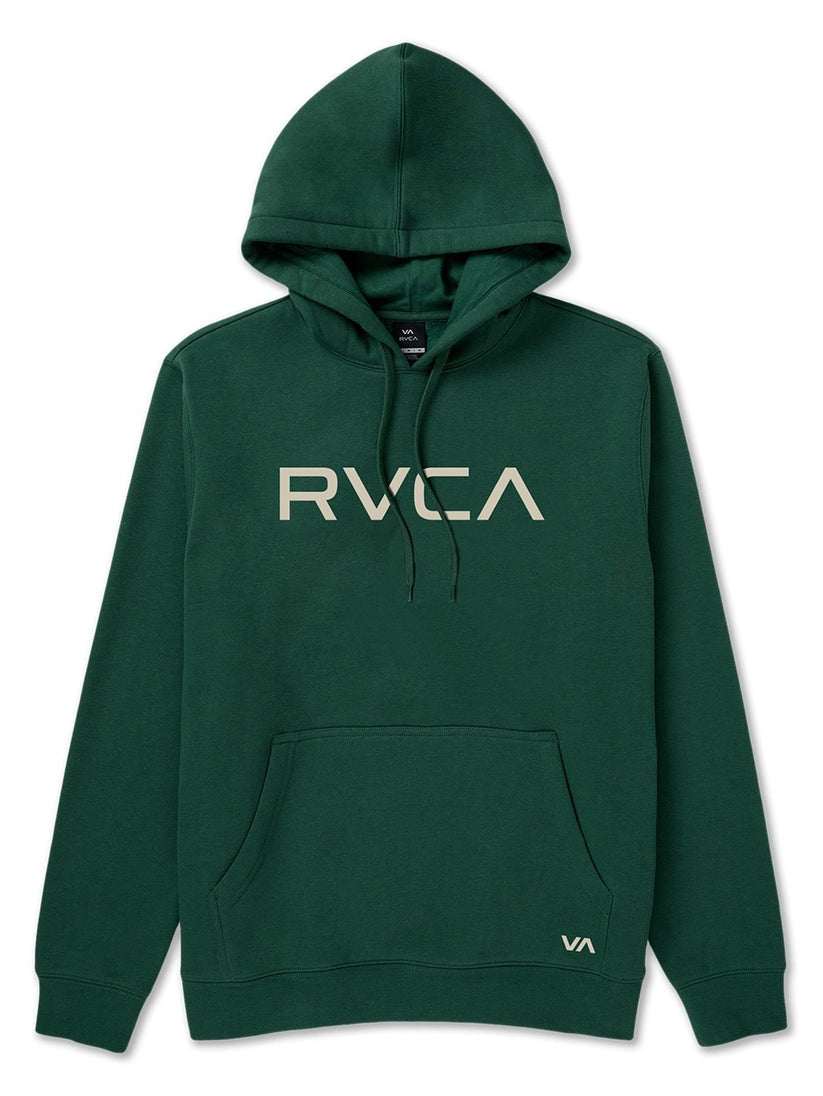 RVCA Mens Big RVCA Hoodie In Grass Green