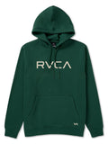 RVCA Mens Big RVCA Hoodie In Grass Green