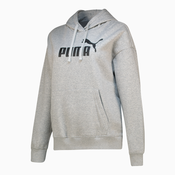 Puma Womens Ess No.1 Logo Light Grey Comfort Hoodie