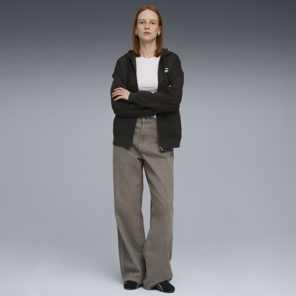 Puma Unisex Ess Small No.1 Logo Comfort Black Fall Sweatshirt