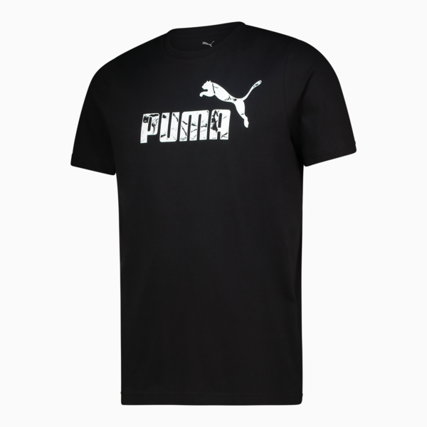 Puma Mens Black Graphics No.1 Logo T-Shirt