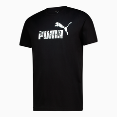 Puma Mens Black Graphics No.1 Logo T-Shirt