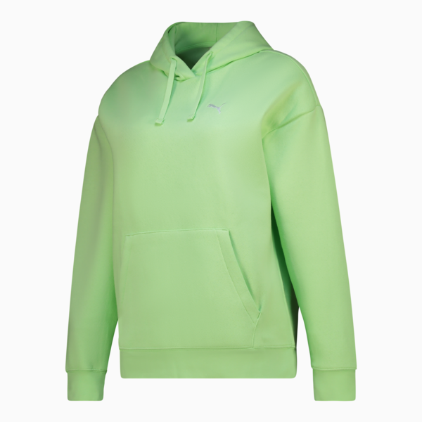Puma Womens Ess Comfort Lime Fleece Hoodie