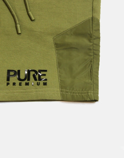 Pure Premium Strapin Shorts In Olive